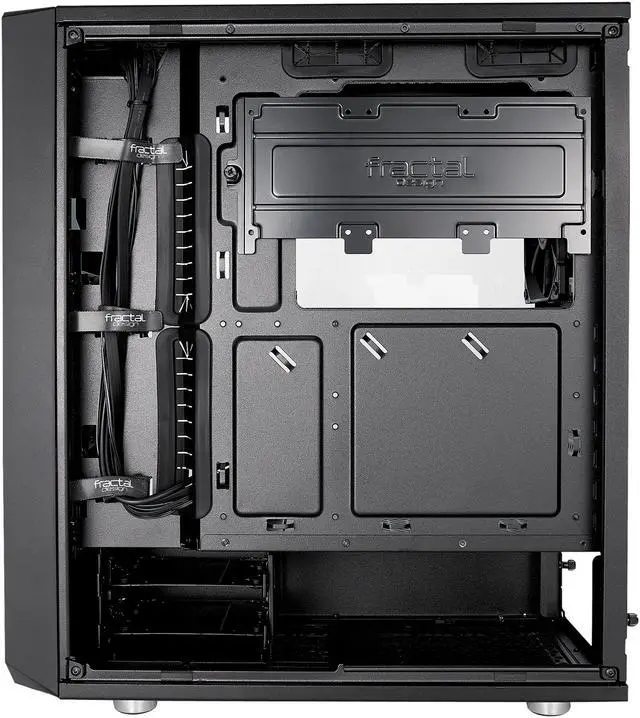 Alt view image 8 of 20 - Fractal Design Meshify C Black ATX High-Airflow Compact Light Tint Tempered Glass Mid Tower Computer Case