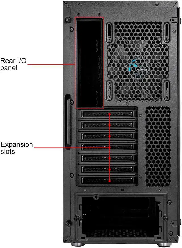 Alt view image 20 of 20 - Fractal Design Meshify C Black ATX High-Airflow Compact Light Tint Tempered Glass Mid Tower Computer Case