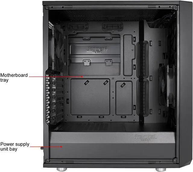 Alt view image 6 of 20 - Fractal Design Meshify C Black ATX High-Airflow Compact Mid Tower Computer Case