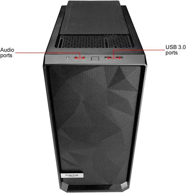 Alt view image 8 of 20 - Fractal Design Meshify C Black ATX High-Airflow Compact Mid Tower Computer Case