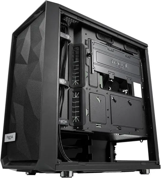 Alt view image 5 of 19 - Fractal Design Meshify C Mini Black Micro ATX High-Airflow Compact Tinted Tempered Glass Window Mid Tower Computer Case