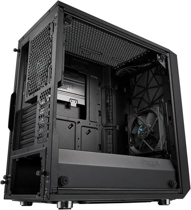 Alt view image 17 of 19 - Fractal Design Meshify C Mini Black Micro ATX High-Airflow Compact Tinted Tempered Glass Window Mid Tower Computer Case