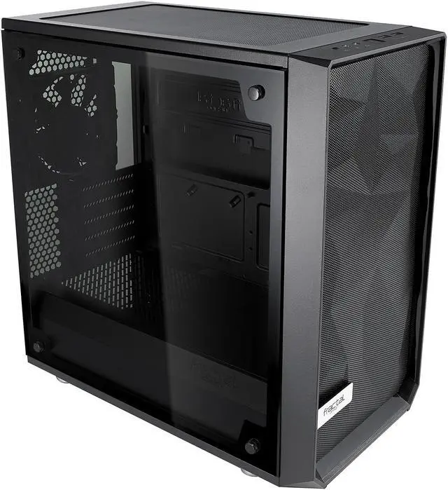 Alt view image 10 of 19 - Fractal Design Meshify C Mini Black Micro ATX High-Airflow Compact Tinted Tempered Glass Window Mid Tower Computer Case