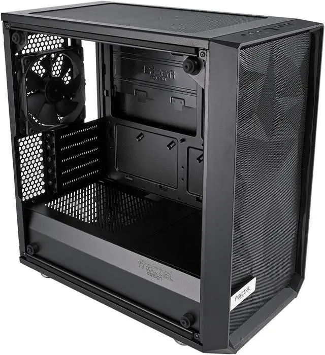 Alt view image 11 of 19 - Fractal Design Meshify C Mini Black Micro ATX High-Airflow Compact Tinted Tempered Glass Window Mid Tower Computer Case