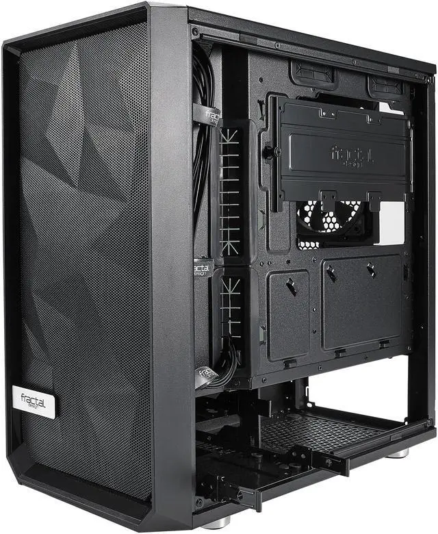 Alt view image 13 of 19 - Fractal Design Meshify C Mini Black Micro ATX High-Airflow Compact Tinted Tempered Glass Window Mid Tower Computer Case