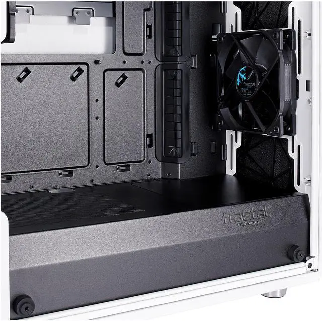 Alt view image 17 of 20 - Fractal Design Meshify C White - White Steel / Tempered Glass ATX Mid Tower High-Airflow Compact Clear Tempered Glass Computer Case