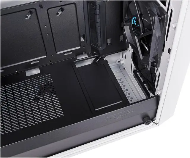 Alt view image 18 of 20 - Fractal Design Meshify C White - White Steel / Tempered Glass ATX Mid Tower High-Airflow Compact Clear Tempered Glass Computer Case