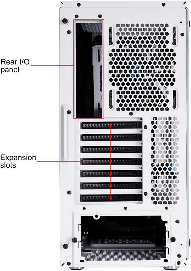 Alt view image 20 of 20 - Fractal Design Meshify C White - White Steel / Tempered Glass ATX Mid Tower High-Airflow Compact Clear Tempered Glass Computer Case