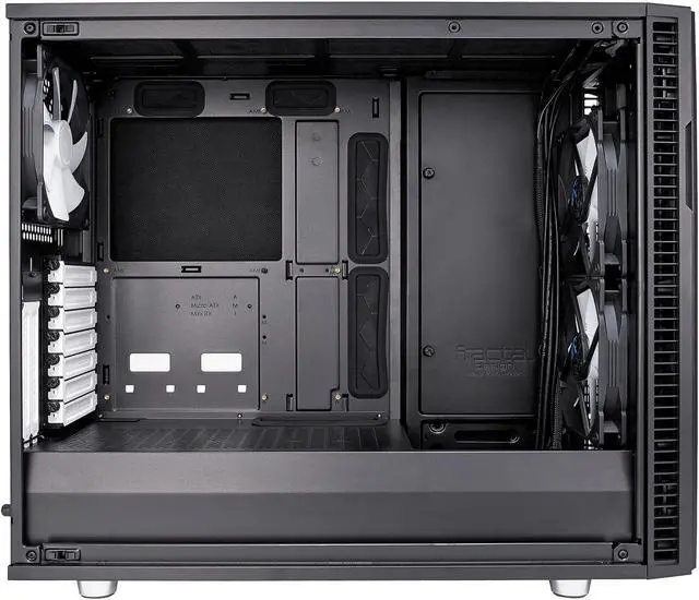 Alt view image 11 of 20 - Fractal Design Define R6 USB-C Black Brushed Aluminum/Steel ATX Silent Modular Mid Tower Computer Case