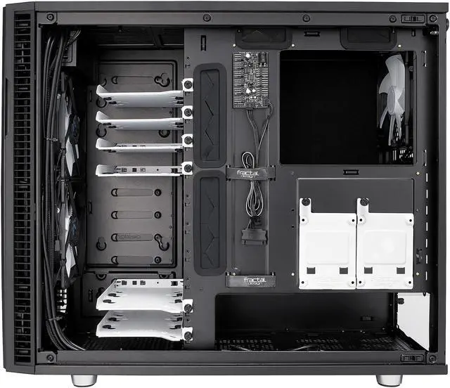 Alt view image 13 of 20 - Fractal Design Define R6 USB-C Black Brushed Aluminum/Steel ATX Silent Modular Mid Tower Computer Case