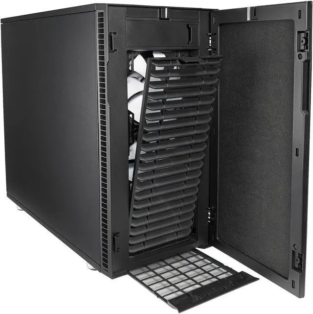 Alt view image 9 of 20 - Fractal Design Define R6 USB-C Black Brushed Aluminum/Steel ATX Silent Modular Mid Tower Computer Case