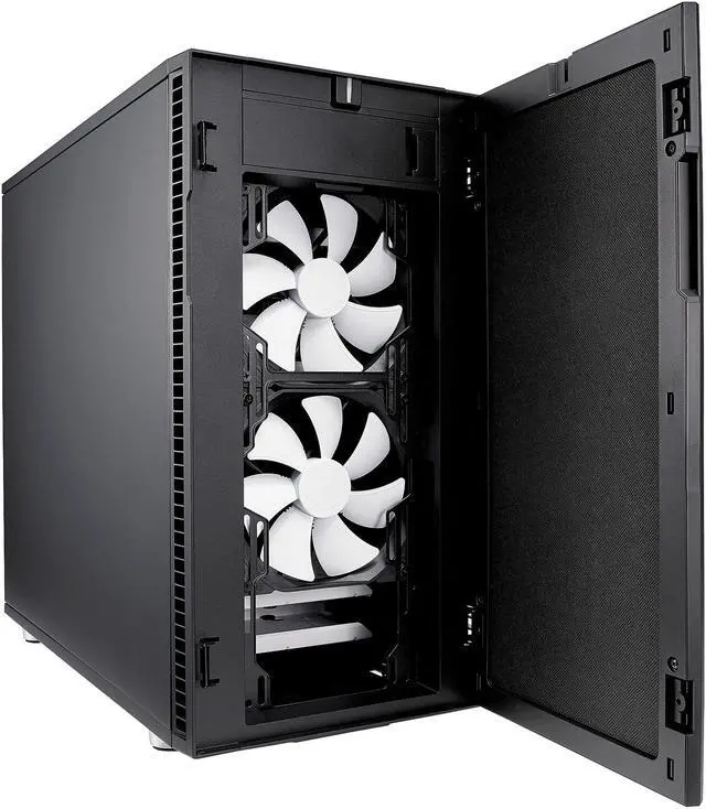 Alt view image 8 of 20 - Fractal Design Define R6 USB-C Black Brushed Aluminum/Steel ATX Silent Modular Mid Tower Computer Case