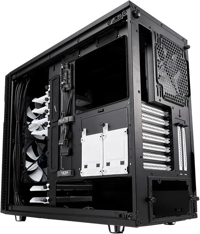 Alt view image 19 of 20 - Fractal Design Define R6 USB-C Black Brushed Aluminum/Steel ATX Silent Modular Mid Tower Computer Case