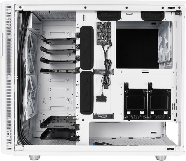 Alt view image 5 of 20 - Fractal Design Define R6 USB-C White Brushed Aluminum/Steel ATX Silent Modular Mid Tower Computer Case