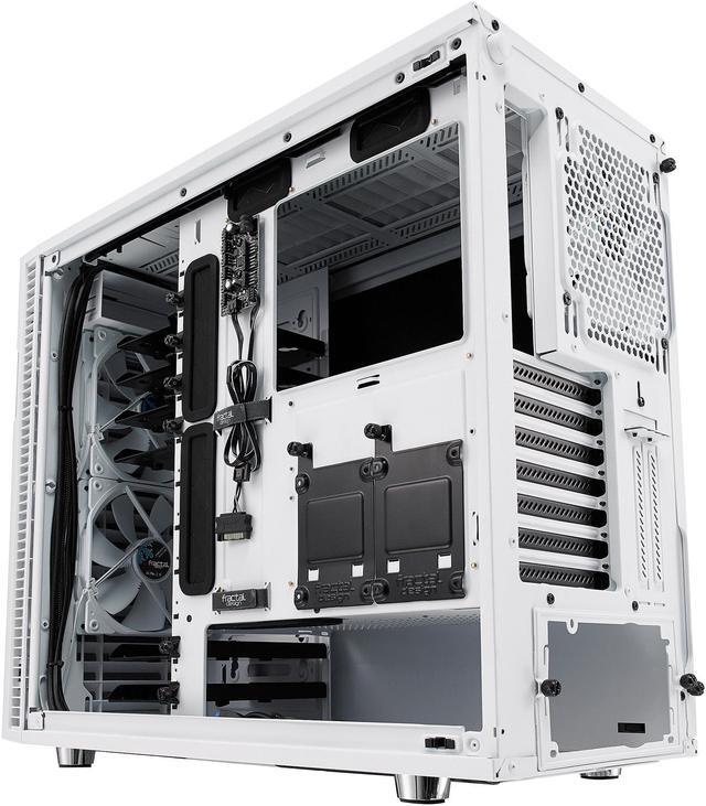 Alt view image 18 of 20 - Fractal Design Define R6 USB-C White Brushed Aluminum/Steel ATX Silent Modular Mid Tower Computer Case