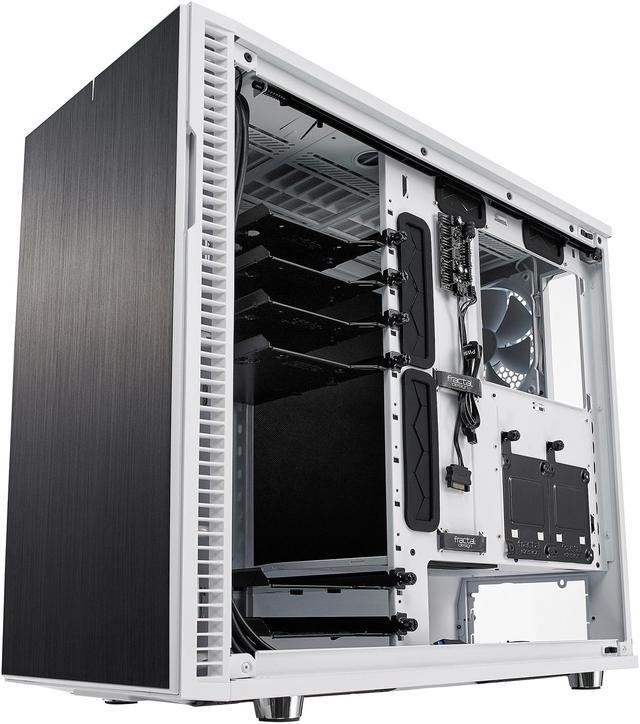 Alt view image 4 of 20 - Fractal Design Define R6 USB-C White Brushed Aluminum/Steel ATX Silent Modular Mid Tower Computer Case