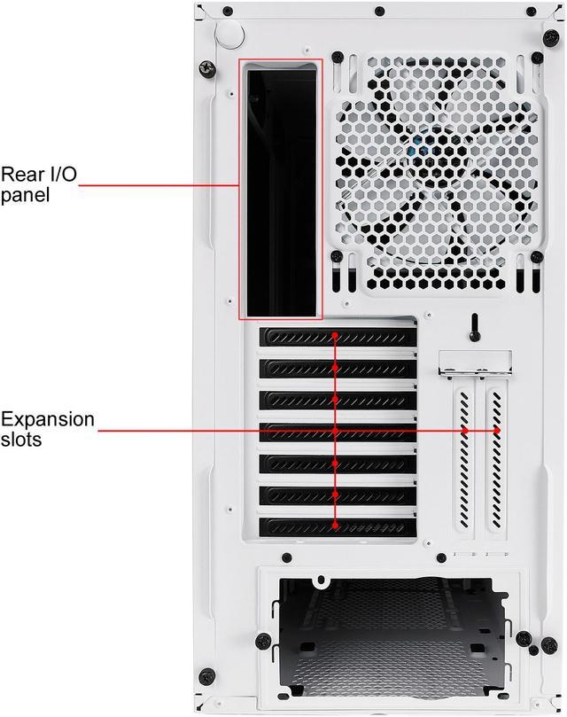 Alt view image 19 of 20 - Fractal Design Define R6 USB-C White Brushed Aluminum/Steel ATX Silent Modular Mid Tower Computer Case