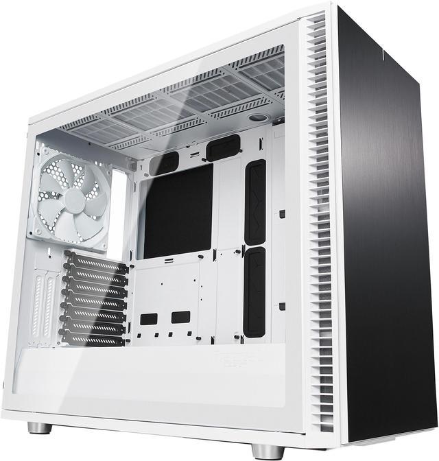 Fractal Design Define S2 White Brushed Aluminum/Steel ATX Silent Modular  Clear Tempered Glass Window Mid Tower Computer Case