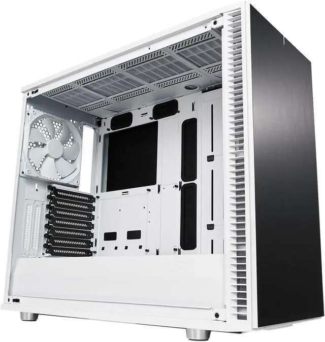 Alt view image 2 of 20 - Fractal Design Define S2 White Brushed Aluminum/Steel ATX Silent Modular Clear Tempered Glass Window Mid Tower Computer Case