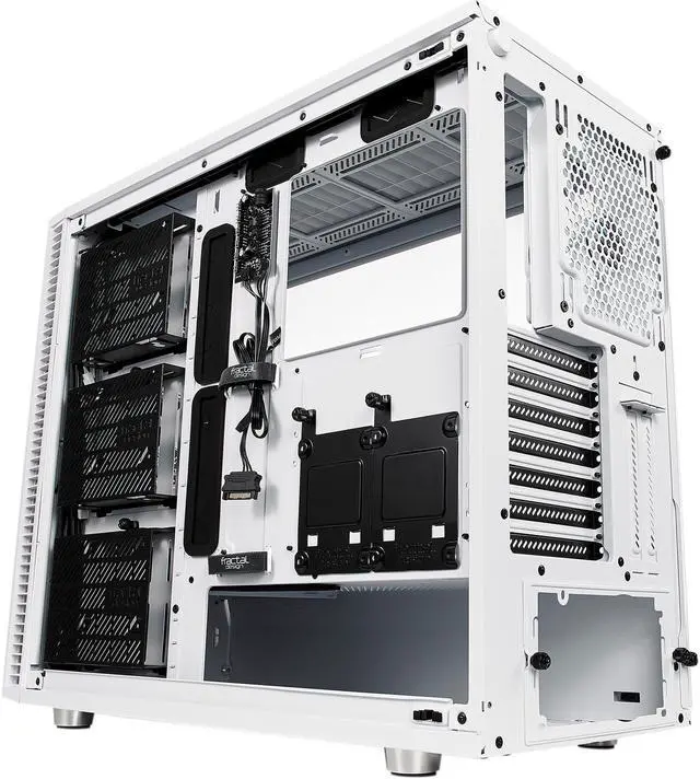 Alt view image 17 of 20 - Fractal Design Define S2 White Brushed Aluminum/Steel ATX Silent Modular Clear Tempered Glass Window Mid Tower Computer Case