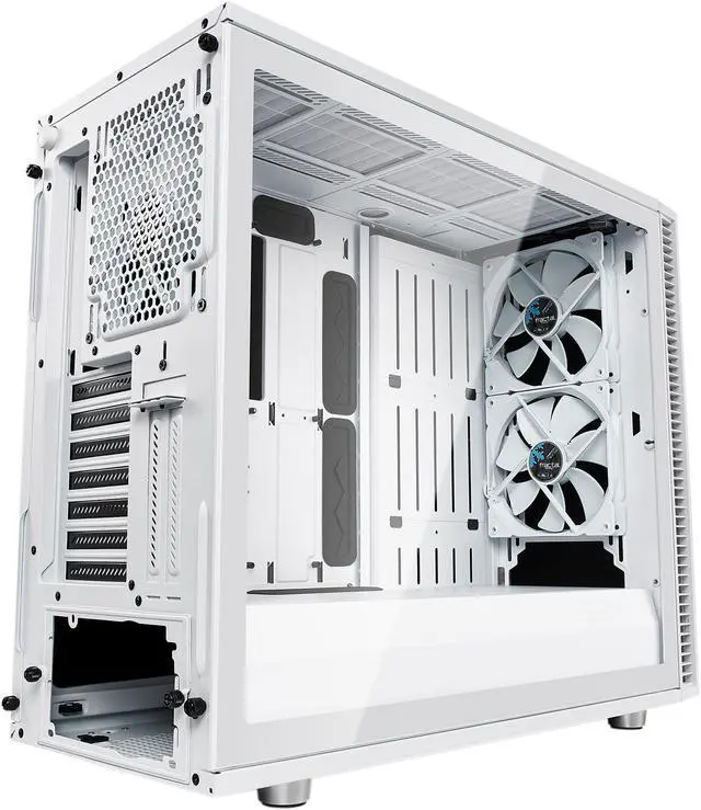 Alt view image 18 of 20 - Fractal Design Define S2 White Brushed Aluminum/Steel ATX Silent Modular Clear Tempered Glass Window Mid Tower Computer Case