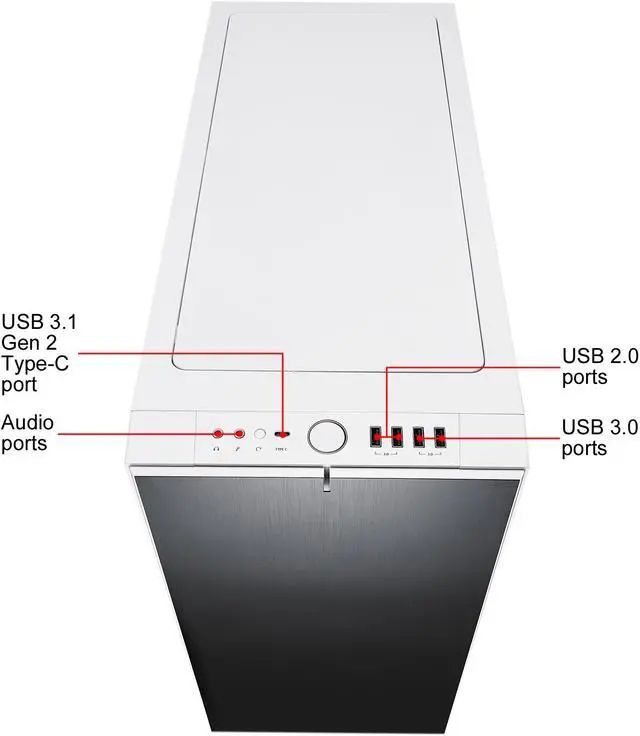 Alt view image 11 of 20 - Fractal Design Define S2 White Brushed Aluminum/Steel ATX Silent Modular Clear Tempered Glass Window Mid Tower Computer Case