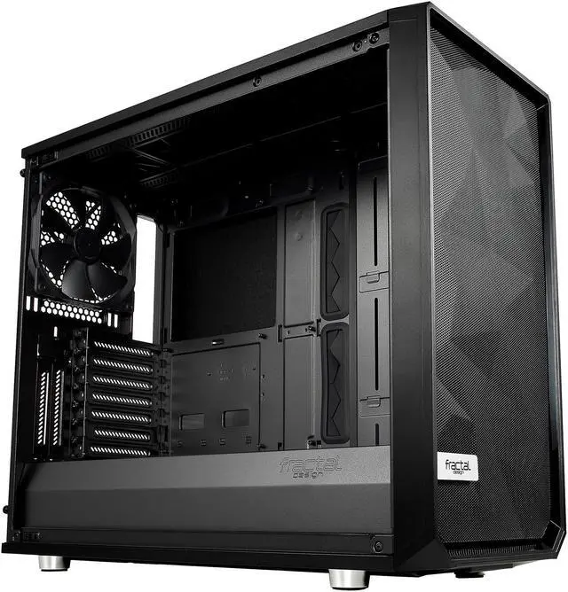Alt view image 6 of 19 - Fractal Design Meshify S2 Black ATX Modular High-Airflow Dark Tint Tempered Glass Window Mid Tower Computer Case, FD-CA-MESH-S2-BKO-TG