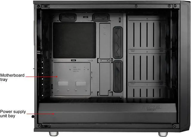 Alt view image 17 of 19 - Fractal Design Meshify S2 Black ATX Modular High-Airflow Dark Tint Tempered Glass Window Mid Tower Computer Case, FD-CA-MESH-S2-BKO-TG