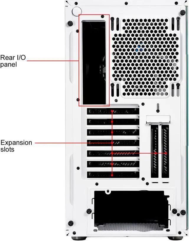 Alt view image 17 of 20 - Fractal Design Meshify S2 White ATX Modular High-Airflow Tempered Glass Window Mid Tower Computer Case