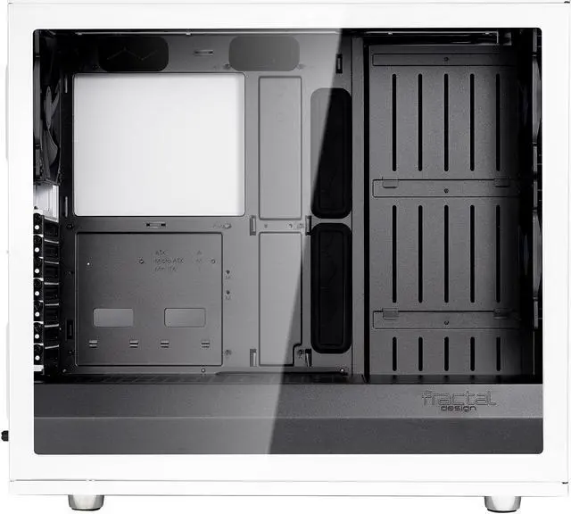 Alt view image 7 of 20 - Fractal Design Meshify S2 White ATX Modular High-Airflow Tempered Glass Window Mid Tower Computer Case