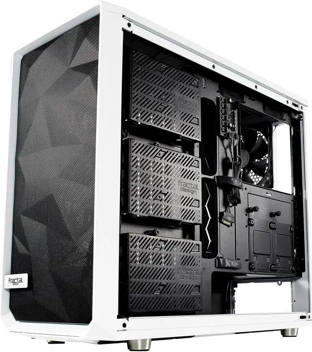 Alt view image 5 of 20 - Fractal Design Meshify S2 White ATX Modular High-Airflow Tempered Glass Window Mid Tower Computer Case