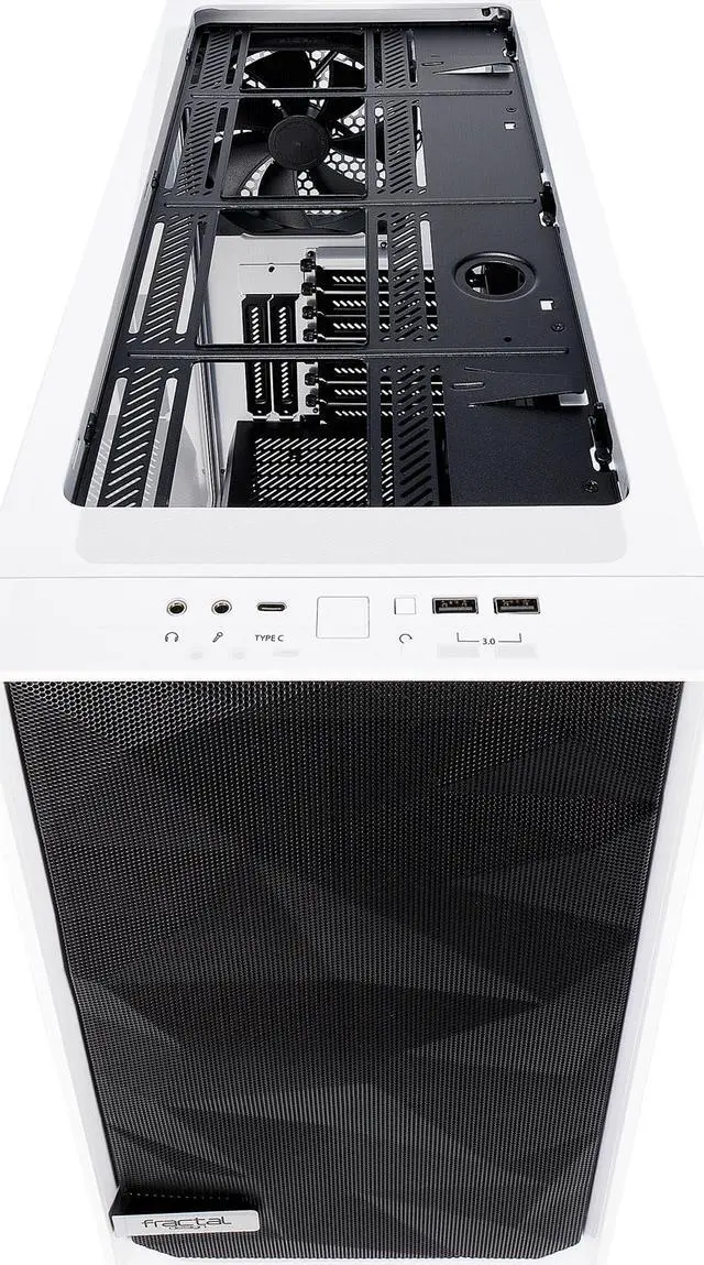 Alt view image 3 of 20 - Fractal Design Meshify S2 White ATX Modular High-Airflow Tempered Glass Window Mid Tower Computer Case