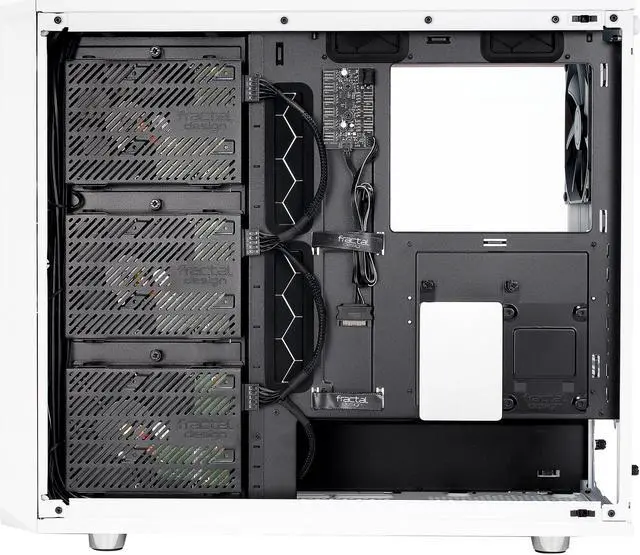 Alt view image 9 of 20 - Fractal Design Meshify S2 White ATX Modular High-Airflow Tempered Glass Window Mid Tower Computer Case