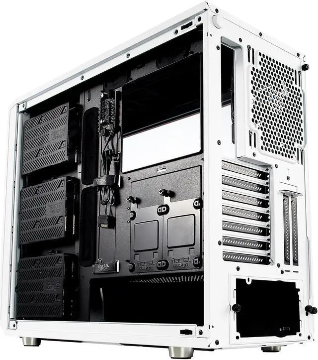 Alt view image 14 of 20 - Fractal Design Meshify S2 White ATX Modular High-Airflow Tempered Glass Window Mid Tower Computer Case