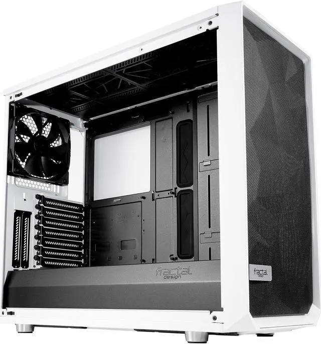 Alt view image 6 of 20 - Fractal Design Meshify S2 White ATX Modular High-Airflow Tempered Glass Window Mid Tower Computer Case