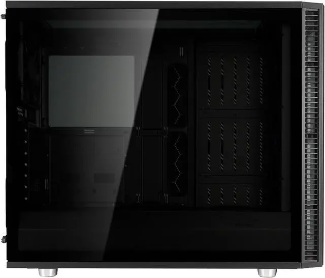 Alt view image 6 of 20 - Fractal Design Define S2 Vision Blackout ATX Silent Modular Dark Tint Tempered Glass Window Mid Tower Computer Case