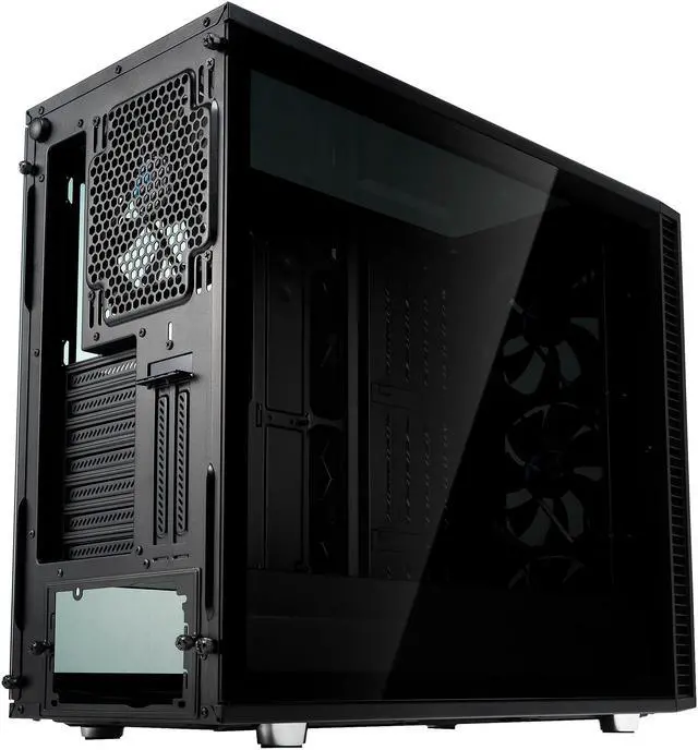 Alt view image 13 of 20 - Fractal Design Define S2 Vision Blackout ATX Silent Modular Dark Tint Tempered Glass Window Mid Tower Computer Case