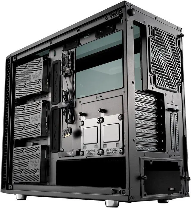 Alt view image 15 of 20 - Fractal Design Define S2 Vision Blackout ATX Silent Modular Dark Tint Tempered Glass Window Mid Tower Computer Case
