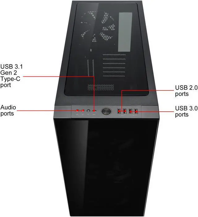 Alt view image 19 of 20 - Fractal Design Define S2 Vision Blackout ATX Silent Modular Dark Tint Tempered Glass Window Mid Tower Computer Case