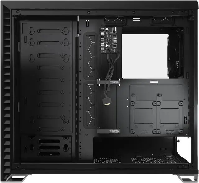 Alt view image 6 of 20 - Fractal Design Vector RS Blackout ATX Silent Modular Tempered Glass Window Mid Tower Computer Case with ARGB LED strip and Adjust R1 RGB Controller