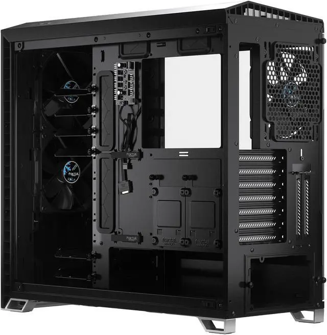 Alt view image 15 of 20 - Fractal Design Vector RS Blackout ATX Silent Modular Tempered Glass Window Mid Tower Computer Case with ARGB LED strip and Adjust R1 RGB Controller