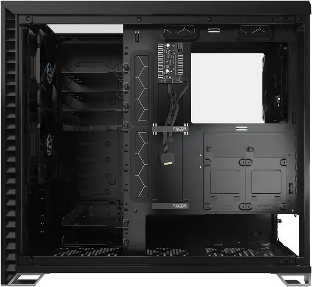Alt view image 7 of 20 - Fractal Design Vector RS Blackout ATX Silent Modular Tempered Glass Window Mid Tower Computer Case with ARGB LED strip and Adjust R1 RGB Controller