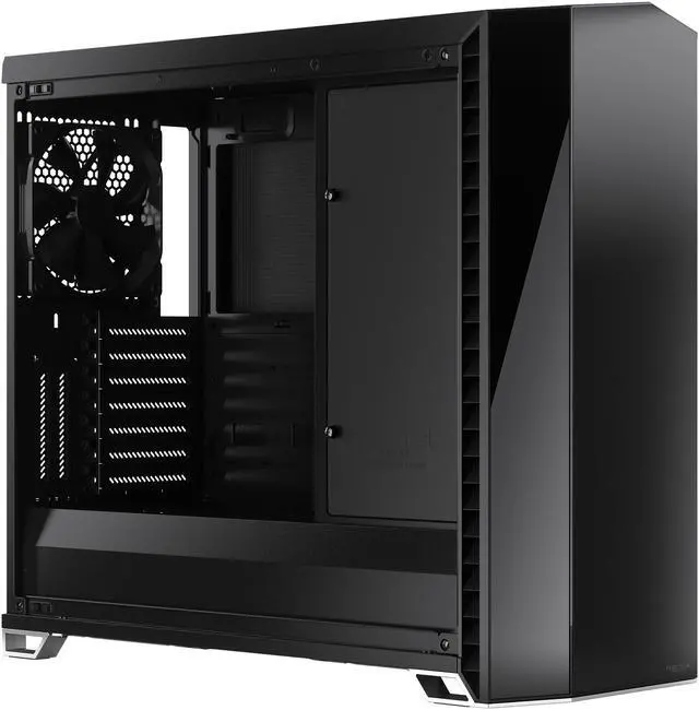 Alt view image 2 of 20 - Fractal Design Vector RS Blackout ATX Silent Modular Dark Tint Tempered Glass Window Mid Tower Computer Case with ARGB LED strip and Adjust R1 RGB Controller
