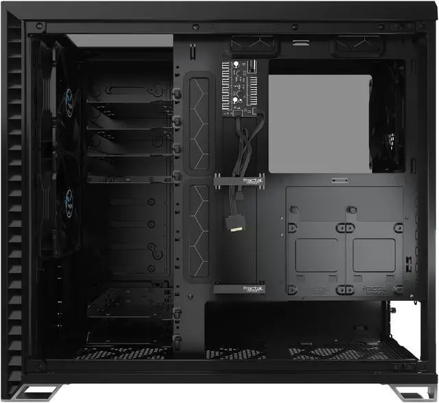 Alt view image 7 of 20 - Fractal Design Vector RS Blackout ATX Silent Modular Dark Tint Tempered Glass Window Mid Tower Computer Case with ARGB LED strip and Adjust R1 RGB Controller
