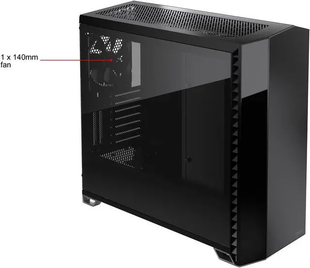 Alt view image 19 of 20 - Fractal Design Vector RS Blackout ATX Silent Modular Dark Tint Tempered Glass Window Mid Tower Computer Case with ARGB LED strip and Adjust R1 RGB Controller