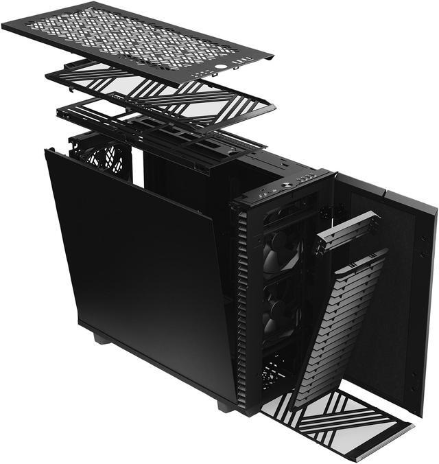 Alt view image 16 of 20 - Fractal Design Define 7 Black Brushed Aluminum / Steel E-ATX Silent Modular Mid Tower Computer Case