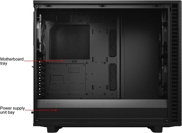 Alt view image 11 of 20 - Fractal Design Define 7 Black Brushed Aluminum / Steel E-ATX Silent Modular Mid Tower Computer Case