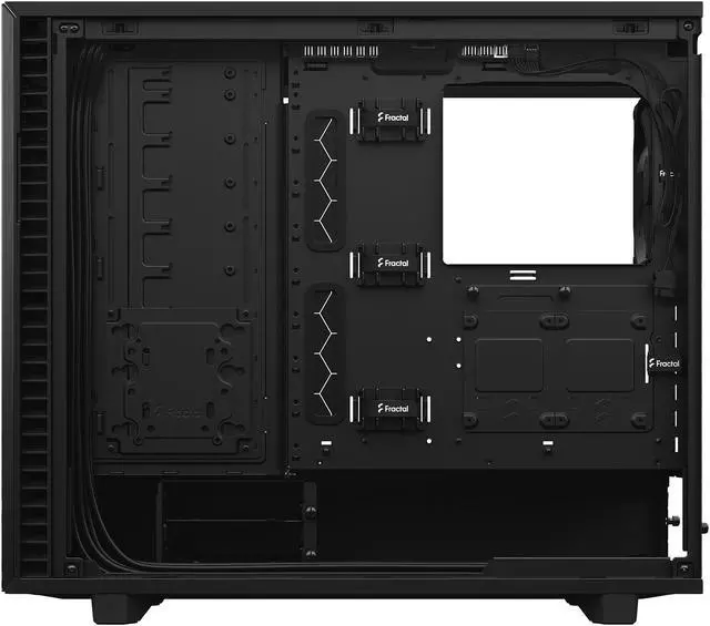 Alt view image 12 of 20 - Fractal Design Define 7 Black Brushed Aluminum / Steel E-ATX Silent Modular Tempered Glass Window Mid Tower Computer Case