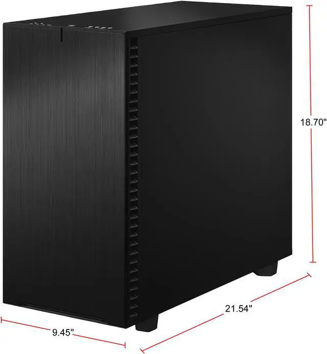 Alt view image 8 of 20 - Fractal Design Define 7 Black Brushed Aluminum / Steel E-ATX Silent Modular Tempered Glass Window Mid Tower Computer Case