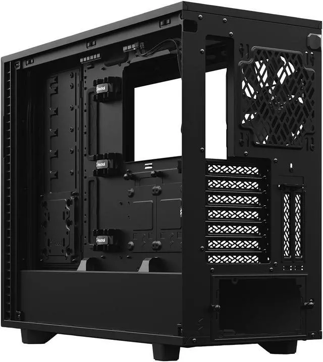 Alt view image 18 of 20 - Fractal Design Define 7 Black Brushed Aluminum / Steel E-ATX Silent Modular Dark Tinted Tempered Glass Window Mid Tower Computer Case